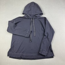 J Jill Pullover Sweatshirt Womens S Blue Hooded Casual Coastal Loungewear Cozy