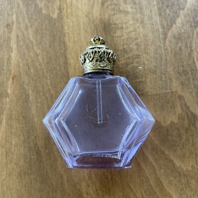 Lilac Clear Glass Hexagon Perfume Scent Bottle