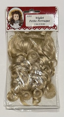 Doll Wig Blond 5  Curly Wiglet Petite Perruque Fibre Craft 1996 NIB NIP