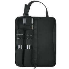 Dual Wireless Microphone Case Portable Storage Bag, Travel Carrying Case Prot...