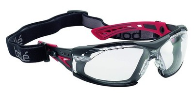 Bollé RUSHPFSPSI Einheitsgröße ''Rush+'' Schutzbrille mit Schaumstoffrand und Riemen... 