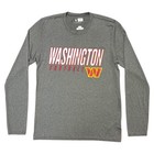 NFL Washington Commanders Men's Long Sleeve Poly T-Shirt Gray, Medium
