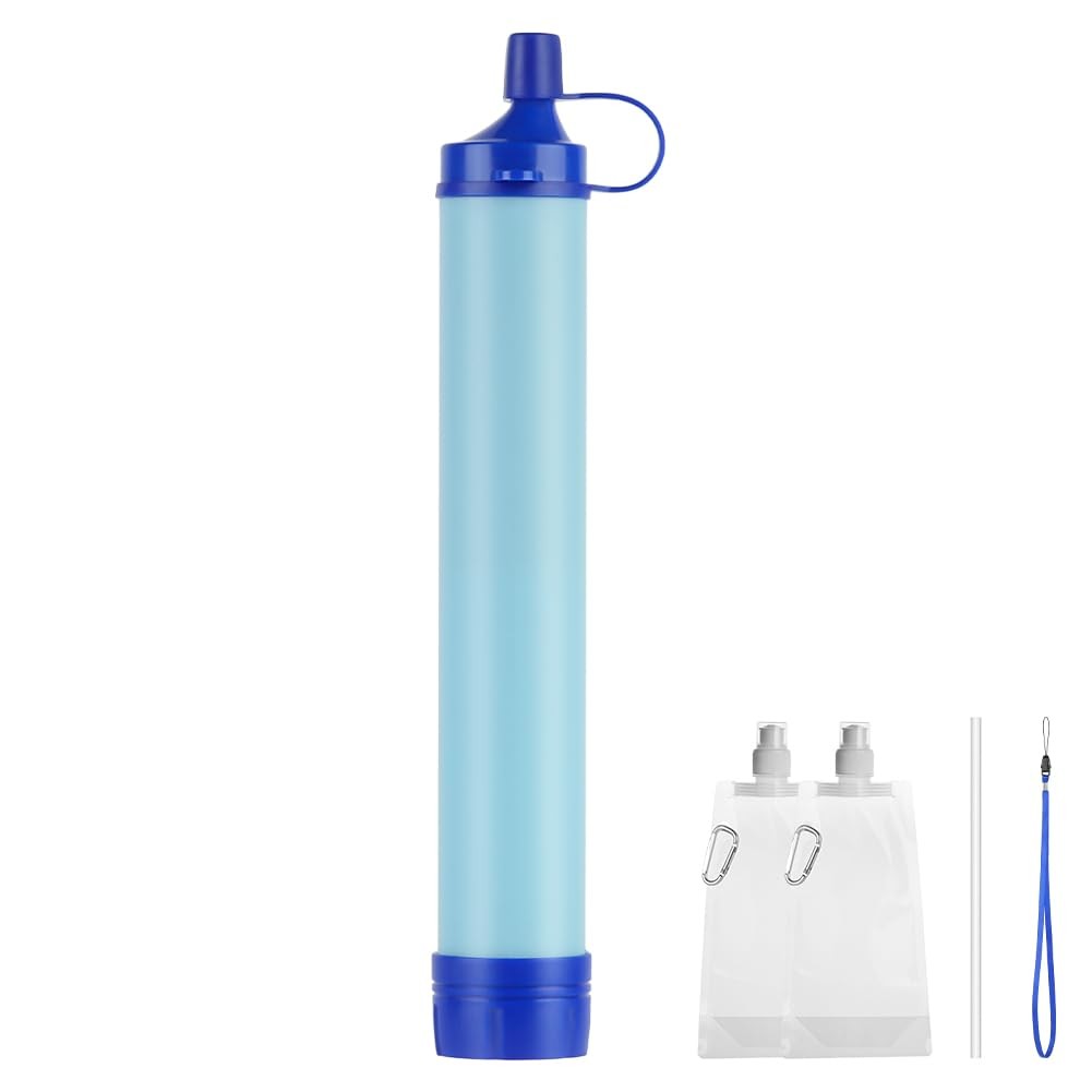 HOTUT Water Filter Straw, 0.01 μm Personal Water Filter Survival Portable Gear