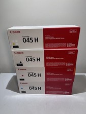 Canon 045H High Yield Toner Set Black Cyan Magenta Yellow Genuine OEM CRG-045H