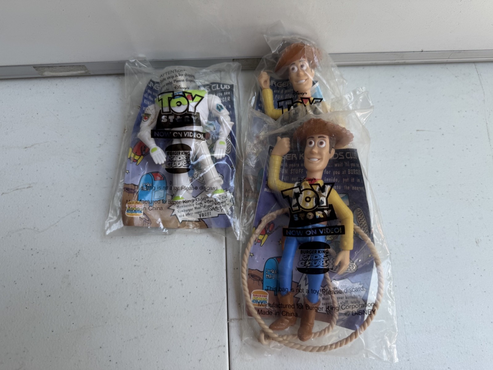 90s Burger King  Toy Story Woody (x2) Buzz lightyear Disney Pixar Works
