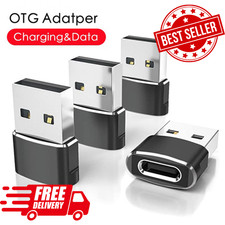 4 PACK USB to USB C Adapter Type-C Female to A Male OTG Converter Car Charger US