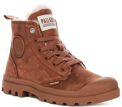 Palladium Pampa Hi Fermeture Wl Embout en Caoutchouc Eva Femmes Bottes Dans Brun - Photo 1/4