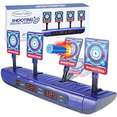 Elektronisches Zielsystem Nerf 4 Modi 3 LCD 4 Ziele Automatisches Zurück