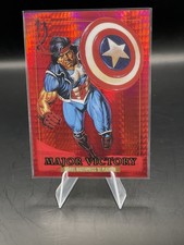 Major Victory 2024 UD Marvel Masterpieces '92 Platinum Red Prism /492 #48