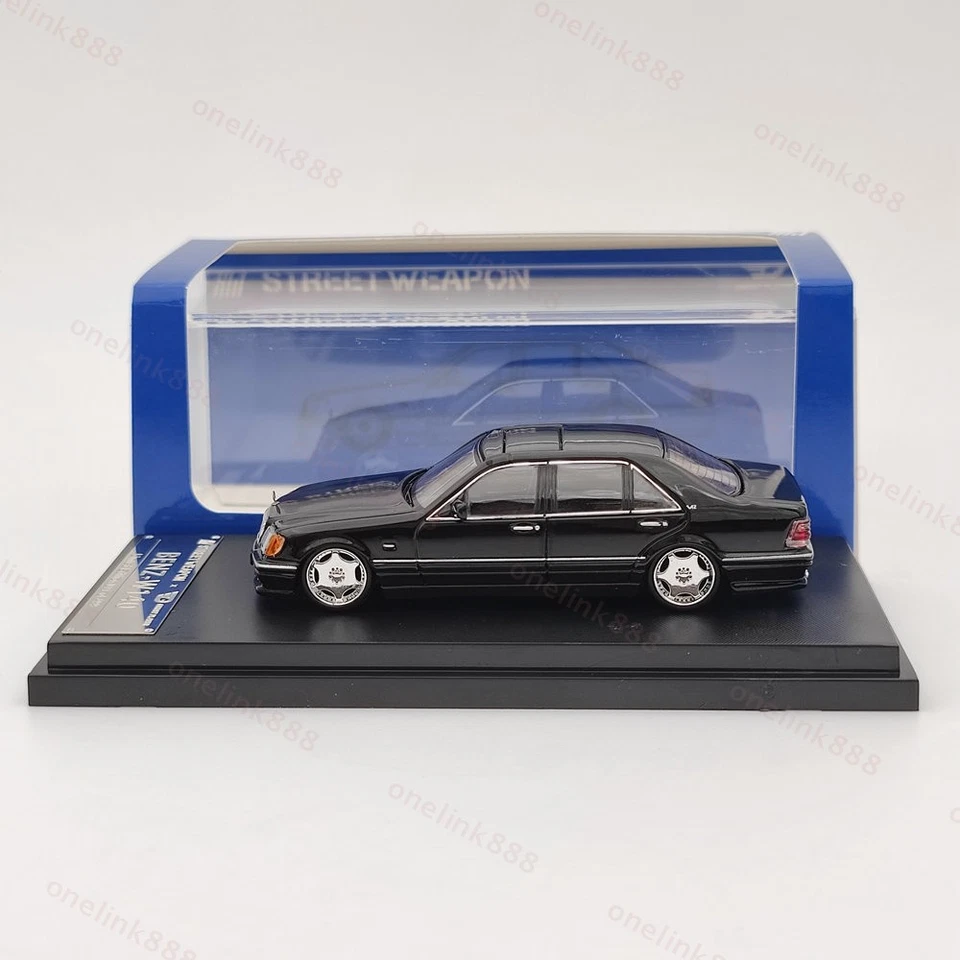 SW 1:64 Benz W140 S600 Black Diecast Toys Car Models Limited Collection Gifts - Bild 3 von 4