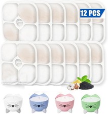 12pcs Cat Water Fountain Filters Fits for Catit PIXI All 80oz Pet Fountain