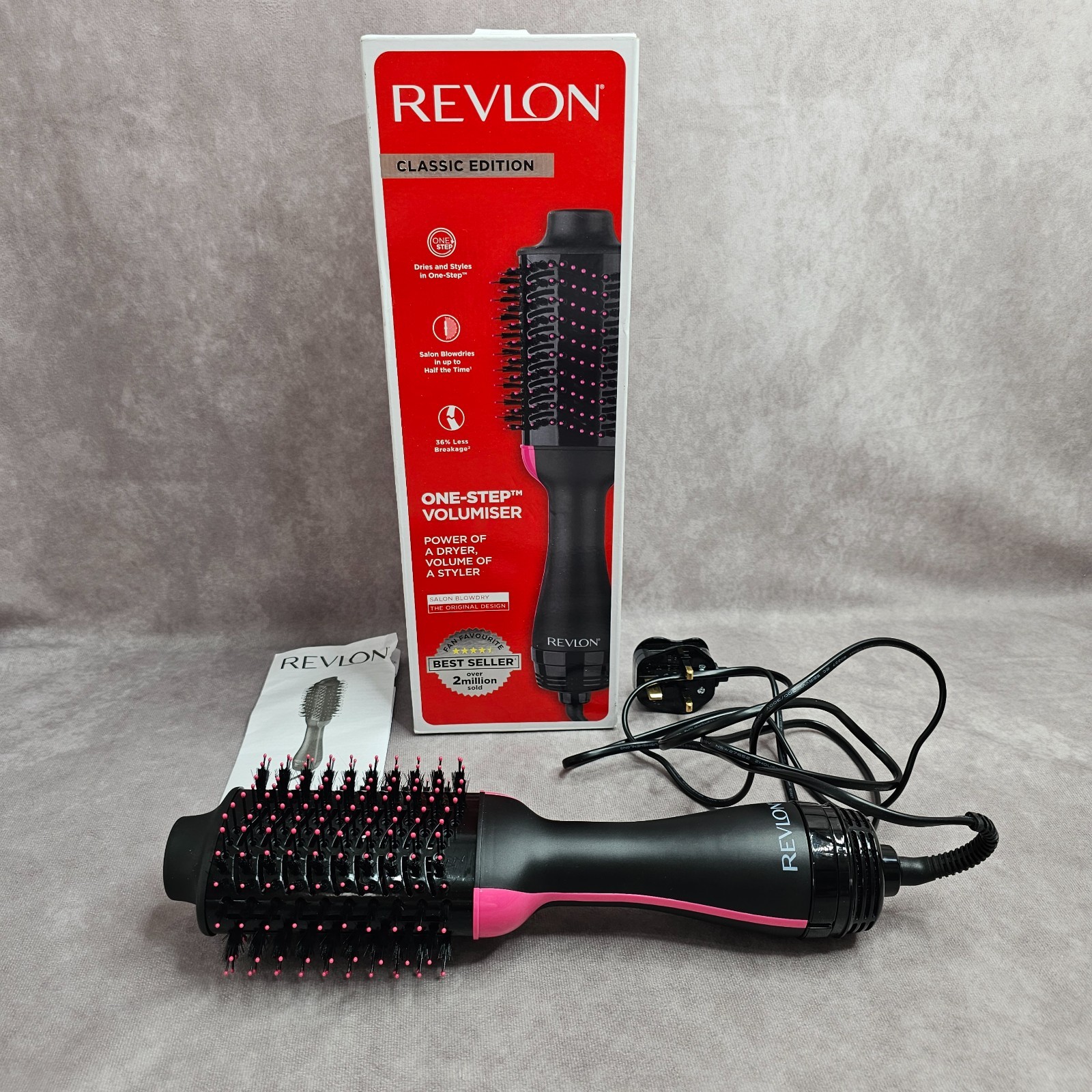 Revlon One-Step Volumiser Hair Dryer Brush RVDR5222UKAMZ Black Pink
