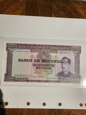 Portugal Mocambique 500 Escudos Banknote Caldas Xavier 1967