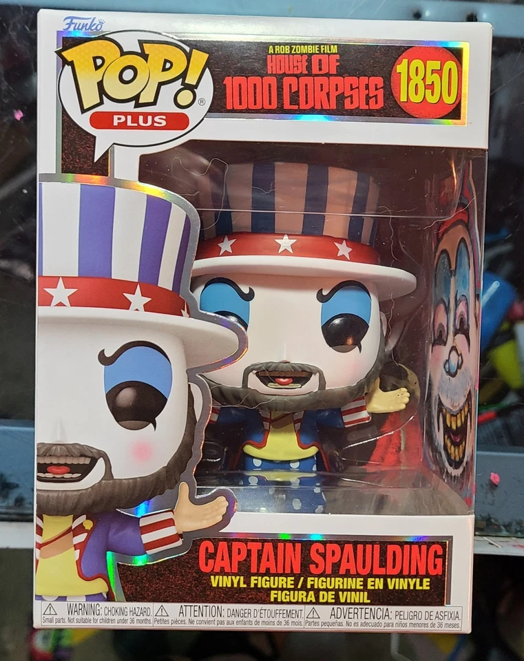 CAPTAIN SPAULDING FUNKO POP ИНДИВИДУАЛЬНО ОКРАШЕННАЯ КОРОБКА ДОМ ИЗ 1000 ТРУПОВ СХЕМ  - Изображение 2 из 4