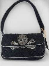 Viral TikTok Beaded Bag From India To You Skull And Crossbones Halloween Rare