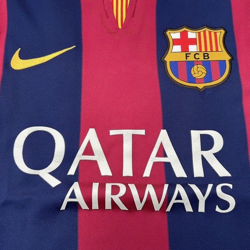 AUTHENTIC BARCELONA 2014-15 FUSSBALLTRIKOT MEDIUM ERWACHSENE NIKE (V GUT) SUAREZ Nr. 9 - Bild 6 von 7