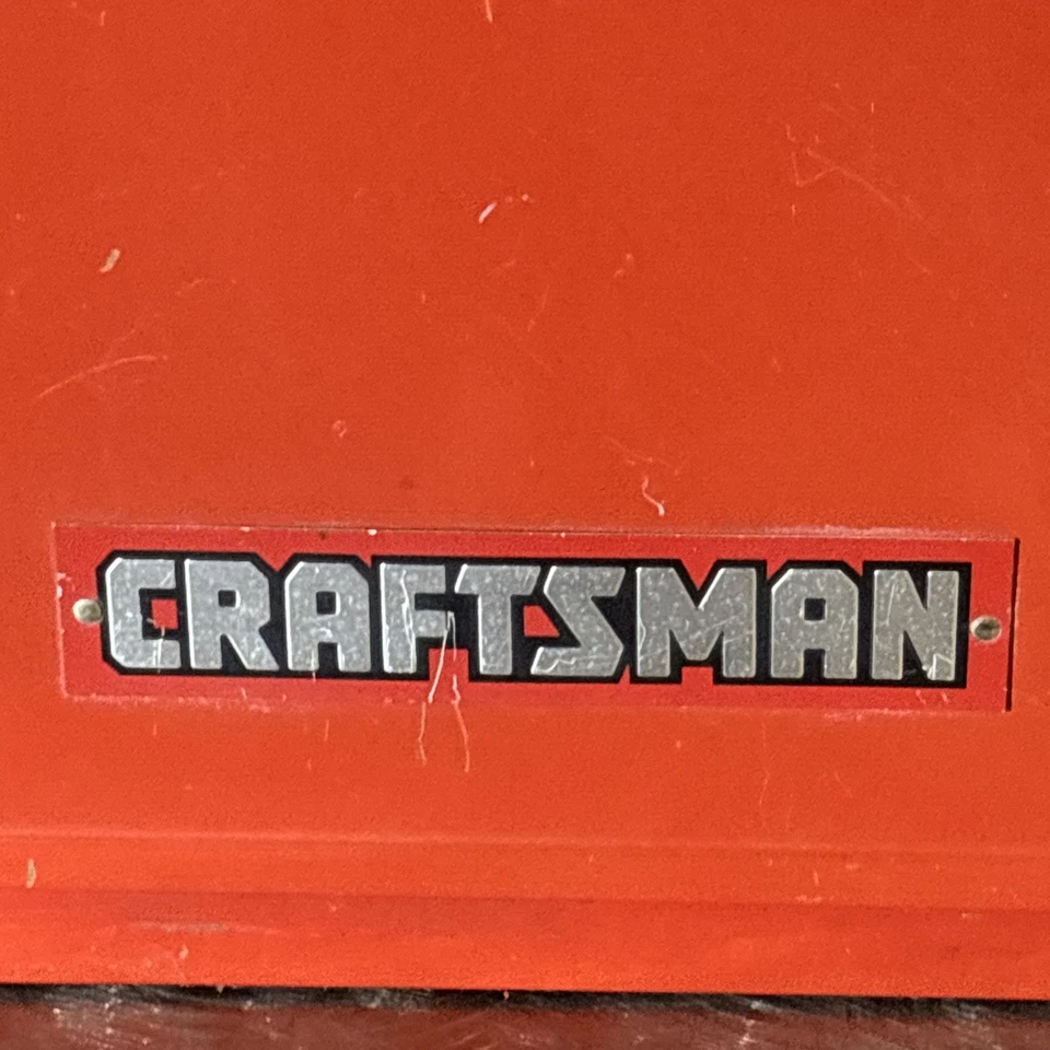 Caja de herramientas Craftsman tapa abatible 12 cajones caja de herramientas cofre 9 65259 de colección 1985 EE. UU. ¡LEER! Foto 3 de 4