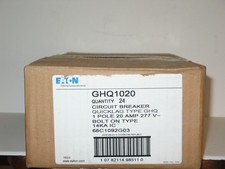 Eaton GHQ1020 20 Amp 14kA @ 277v 1 Pole Type GHQ Bolt-On Circuit Breaker (24)