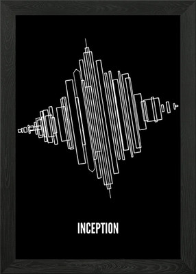minimalist inception movie Framed Wall Art Poster Canvas Print Picture