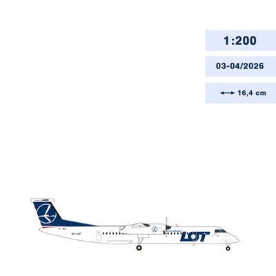 Herpa Wings 1:200 LOT Polish Airlines Bombardier Q400 SP-EQF 573955