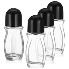 4 Pack 1.69Oz Refillable Glass Roller Ball Bottles for Essential Oils and Per...