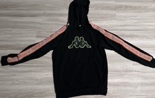 Kappa Hoodie Sweatshirt Size Large Black