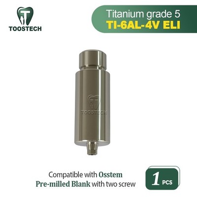 Titanium Pre-milled Blank  fits to Hiossen Osstem platform ARUM Regular Mini