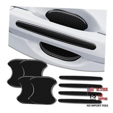 4Pcs Reflective Car Door Handle Bowl Sticker, Car Door Handle 8Pcs Black