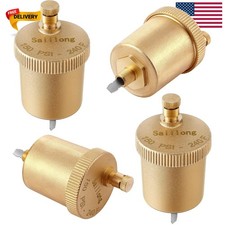 4 Pack Brass Automatic Air Vent Valves - 1/8 Inch for Efficient Heating Systems