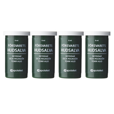 4x Schwedische Streitkräfte Hudsalva Original, 9ml - Försvarets Skin Savior!