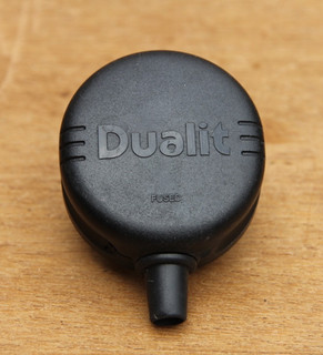 DUALIT Black three pin plug Round Fused Genuine Part VGC