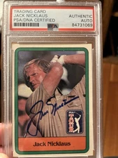 JACK NICKLAUS SIGNED 1981 DONRUSS GOLF ROOKIE CARD PSA/DNA AUTO 10 #13