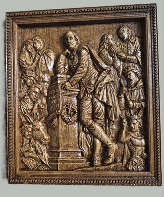 Shakespeare. Weiler.Romeo und Julia.  geschnitztes Eichenholz.Personalisiertes Geschenk
