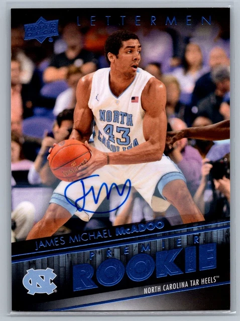 2014-15 Upper Deck Lettermen #62 James Michael McAdoo North Carolina Auto