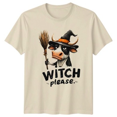 Witch Please T-Shirt lustig Kuh Halloween Geschenk für Sie und Ihn
