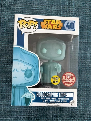 Funko Pop! Star Wars Holographic Emperor #40 Glow in the Dark Toy Wars Exclusive