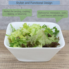 2 Pack Ceramic Bowl with Square Shaped | Capa...