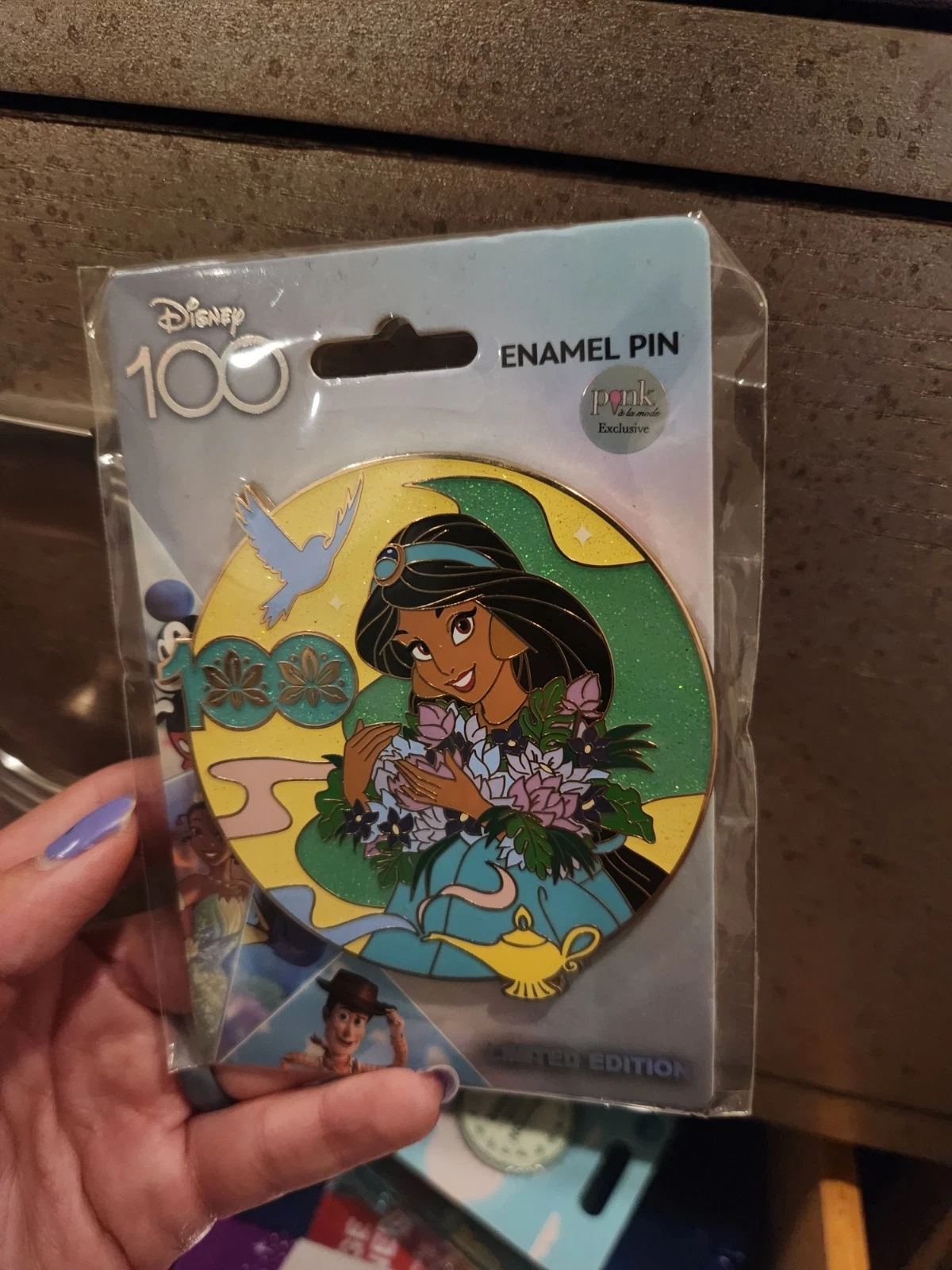 PALM Pink Ala Mode Jasmine Disney 100th Pin