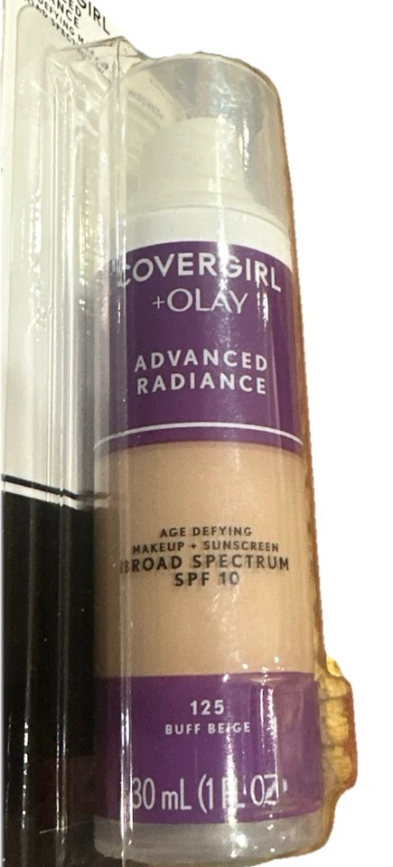 Covergirl Advanced Radiance Age-Defying Makeup Foundation 125 Buff Beige New - Image 2 of 2