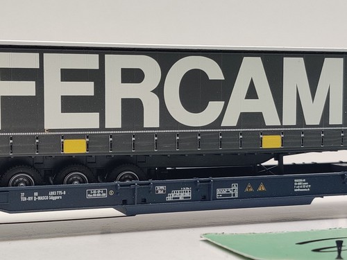 ROCO H0 DC 67412 Doppeltaschen-Gelenkwagen "FERCAM" Sdggmrs / NEM / [P] | Condition: Gebraucht