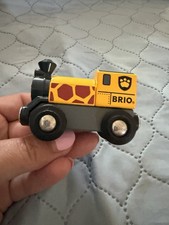 Brio Wooden Giraffe Print Engine - Works w/ Thomas Tank Wooden Railway BRIO