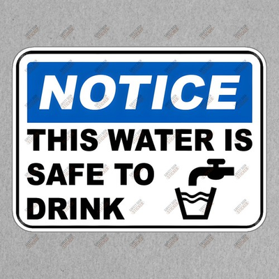 #ad Notice Safety Sign Sticker This Water Is Safe to Drink OSHA Compliant #346706 $7.95