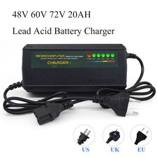 48V 60V 72V Smart Charger for 20Ah GEL AGM Lead Acid Battery Charger US plug