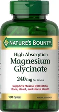 Nature'S Bounty High Absorption Magnesium Glycinate 240Mg 180 Capsules