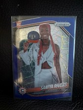 2025 Panini WNBA Prizm #150 Saniya Rivers Rookie Blue Lazer Image Variant