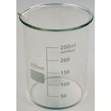 Beaker, Low Form, Glass, 250Ml, Pk12 (Formerly Lab Safety Supply),  5Ygz2
