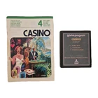 CASINO - Atari 2600 Vintage Video Game Cartridge With Manual