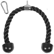 Deluxe Tricep Rope Cable Attachment, 27  36 inch with 4 Colors with Carabiner