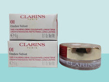 CLARINS OMBRE VELVET #01 WHITE SHADOW 0.1 OZ NWB LOT OF 2