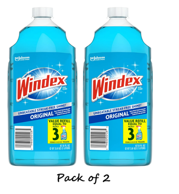 #ad Windex Glass Cleaner Refill Original Blue 2 L 2 Pack $12.56